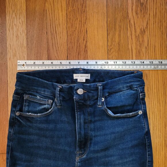 Good American High-Rise "Always Fits" Boot Cut Blue Jean, Fits Sizes 6 to 12! - Picture 7 of 10